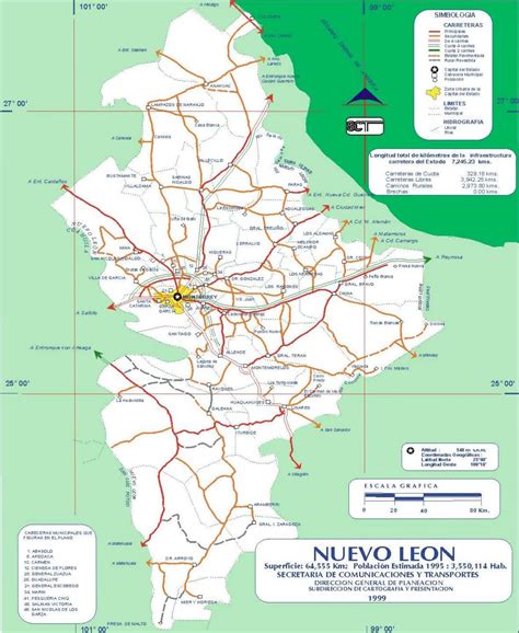 nuevo leon mexico map